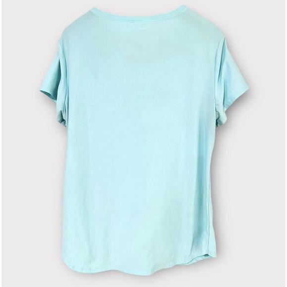 No Boundaries Womens Shirt Short Sleeve Aqua Blue V Neck Stretch Size XXL (19) - Picture 9 of 9